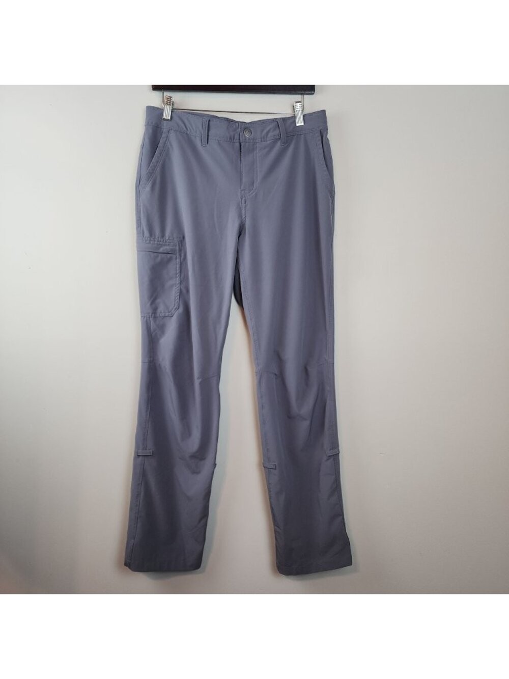 REI women sz 8 Regular Fit Hiking pants roll up legs gray lightweight